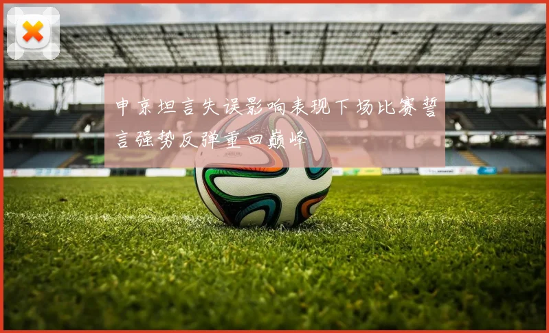 申京坦言失误影响表现下场比赛誓言强势反弹重回巅峰